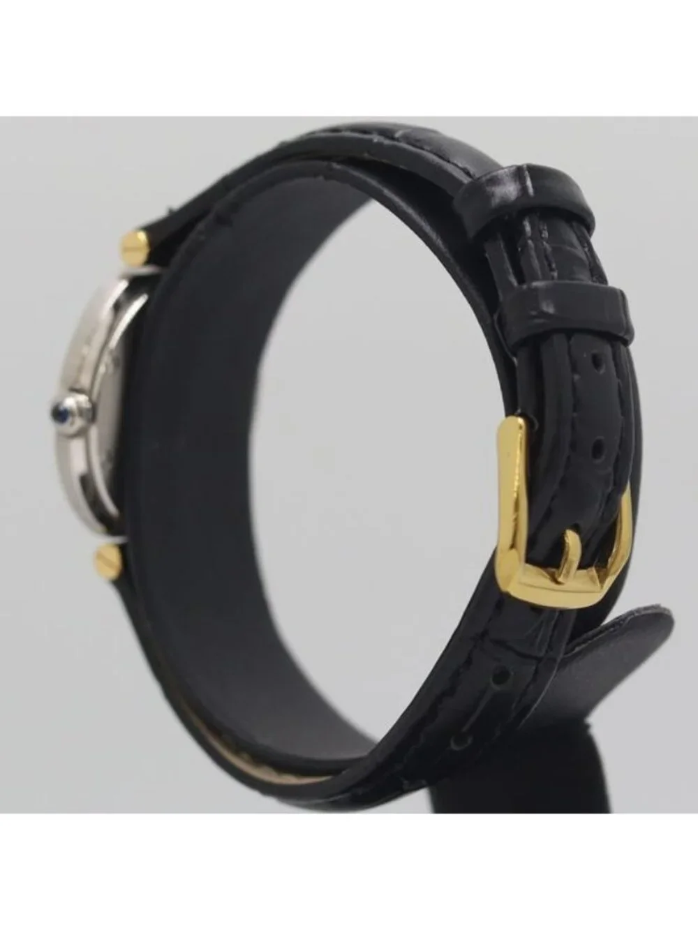 Cartier Santos Round SM Yellow Gold Stainless Steel Quartz White Dial Watch